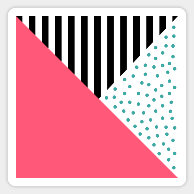 Pink and Stripes and Dots Sticker by LemonBox